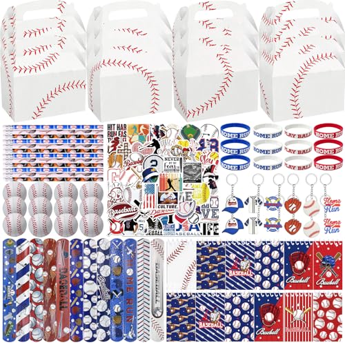 Petit cadeau d'anniversaire enfants sur le thème du baseball avec porte-clés