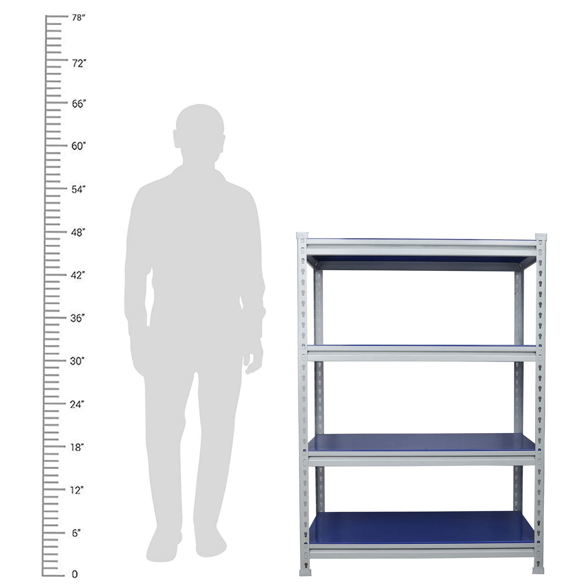 Mil-Nil Prime CRC Shelf Rack - 4 Shelves, Boltless -4