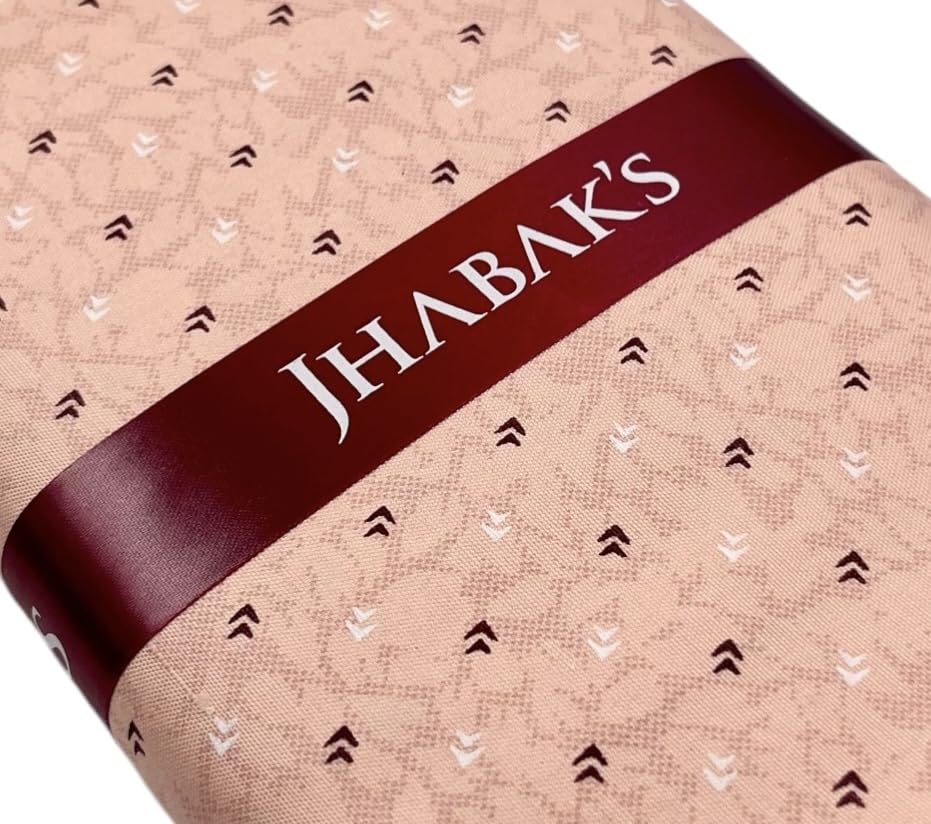 Image of JHABAK'S Unstitched Print Shirt Fabric for Men - Polycotton Material - 2.25 Meter Shirt Piece Cloth
