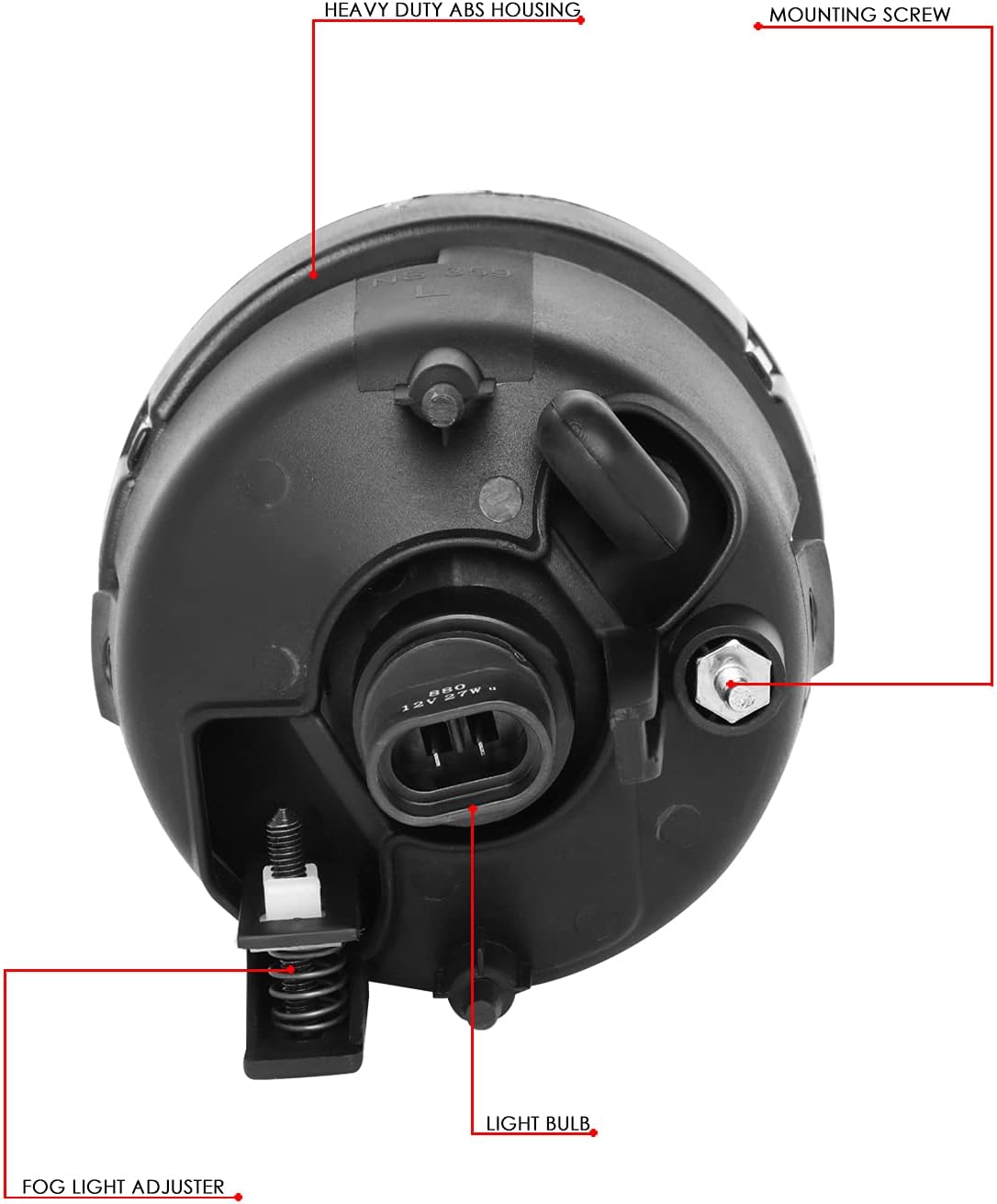 DNA MOTORING FL-ZTL-323-SM Fog Light With Bulbs Driver & Passenger Side Enhance visibility [Compatible with 05-15 Nissan Titan / 05-07 Armada]