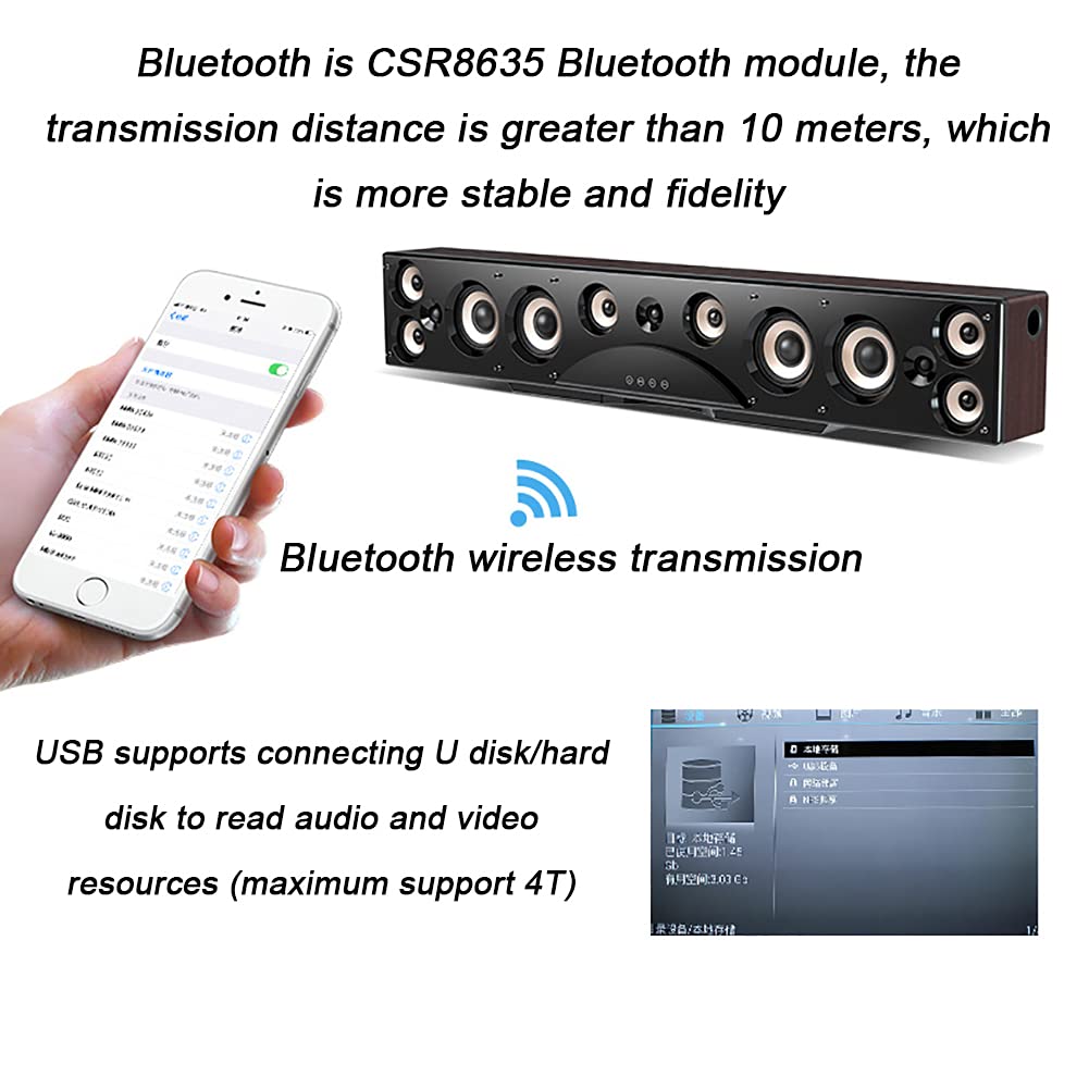 RSGK Altavoces Cine En Casa 5.1, Sistema Android Inteligente WiFi Integrado, Configuración De Alta Fidelidad + Decodificación Sin Pérdida Audio Y Video 4K, Utilizado para Películas, Música Y Juegos