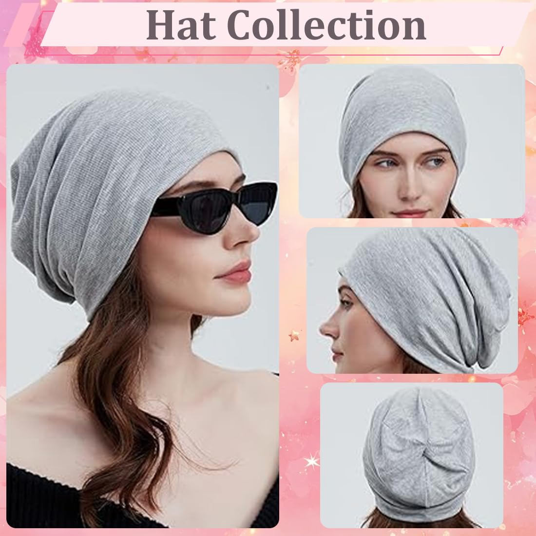 Gorro Pelo Rizado Dormir Unisex Ajustable Suave para Mujeres y Hombres