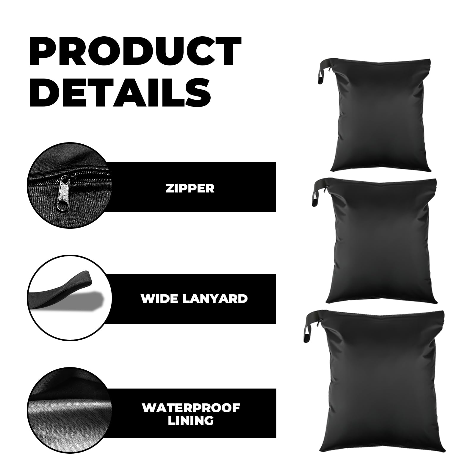 Sacchetti Impermeabili Wet Bag Costumi Bagno, 3 Pezzi, Chiusura Ermetica, Lavabile Riutilizzabile