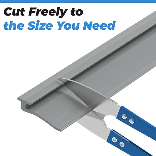 Miniatura 4 de PalpitateC Barrido inferior de puerta de ducha para puerta de ducha sin marco, tira de sello inferior de puerta de ducha para el hogar, baño, vinilo