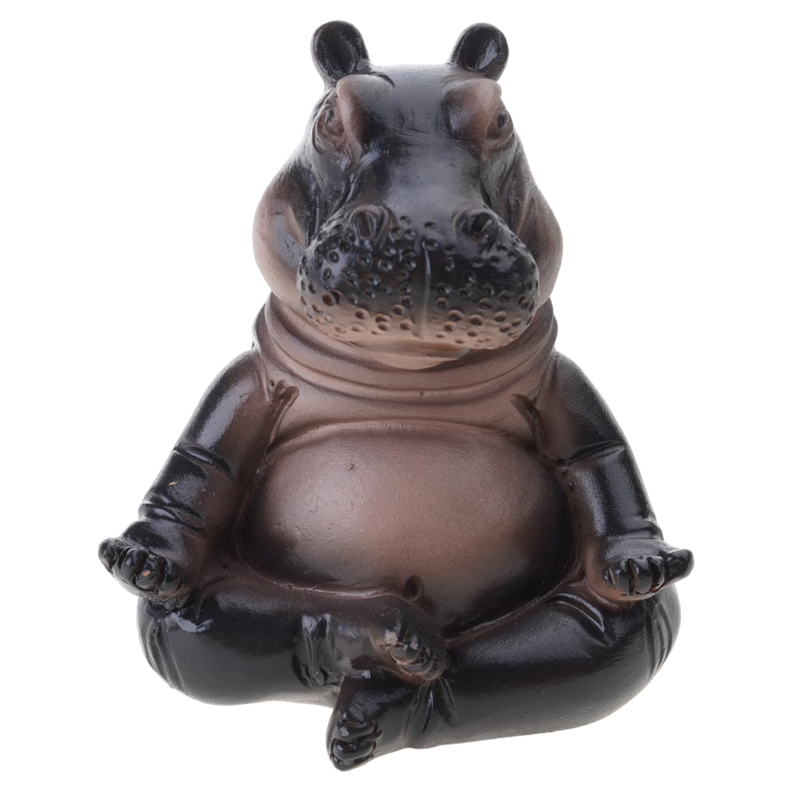 Tsophreniq Meditating Clumsy Hippo Statue Artistic Meditations Room Decors Desktop Sculpture Unique Sport Lover Clumsy Hippo Meditations Statue
