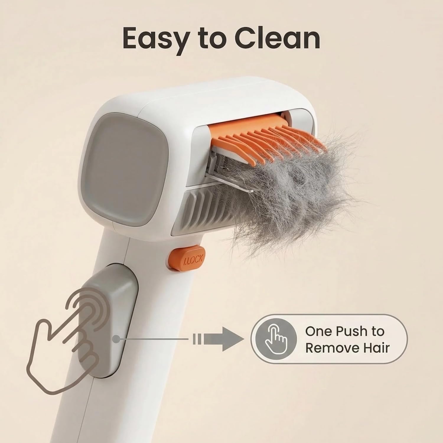 2-in-1 Self-Detangling Comb & Undercoat Rake for Dogs and Cats, Gently Removes Mats, Tangles and Loose Fur from All Hair Types