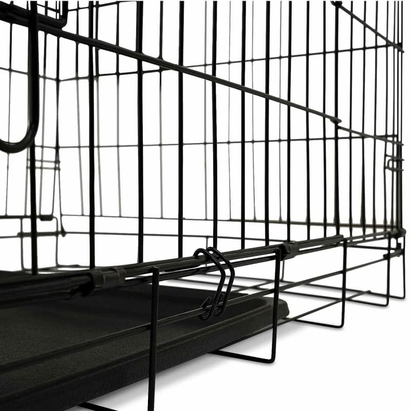 IDMarket - Cage de Transport pour Chien Taille M/L 91 x 57 x 63,5 CM Caisse Pliante avec poignée et Plateau