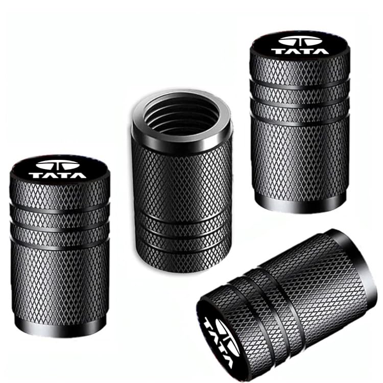 Image of Car Tyre Valve Caps - Luxurious Metal Car Accessories 2025 | Durable Valve Stem Air Covers with Logo | Stylish Car Wheel Cap Fit (TA-TA)