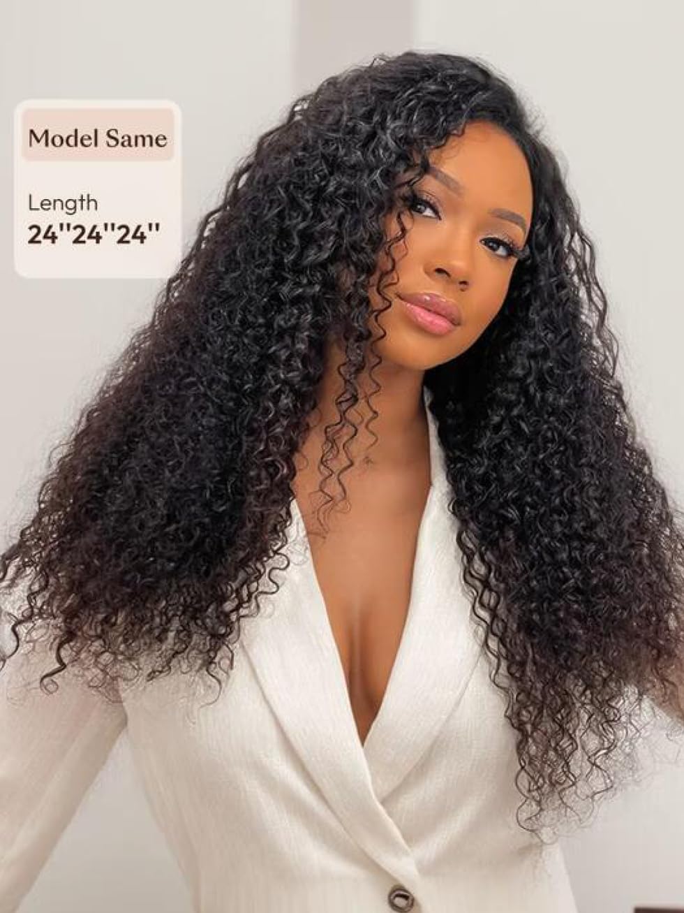 Amazon.com : UNICE Human Hair Bundles Curly 22 24 26 inch  display picture 2