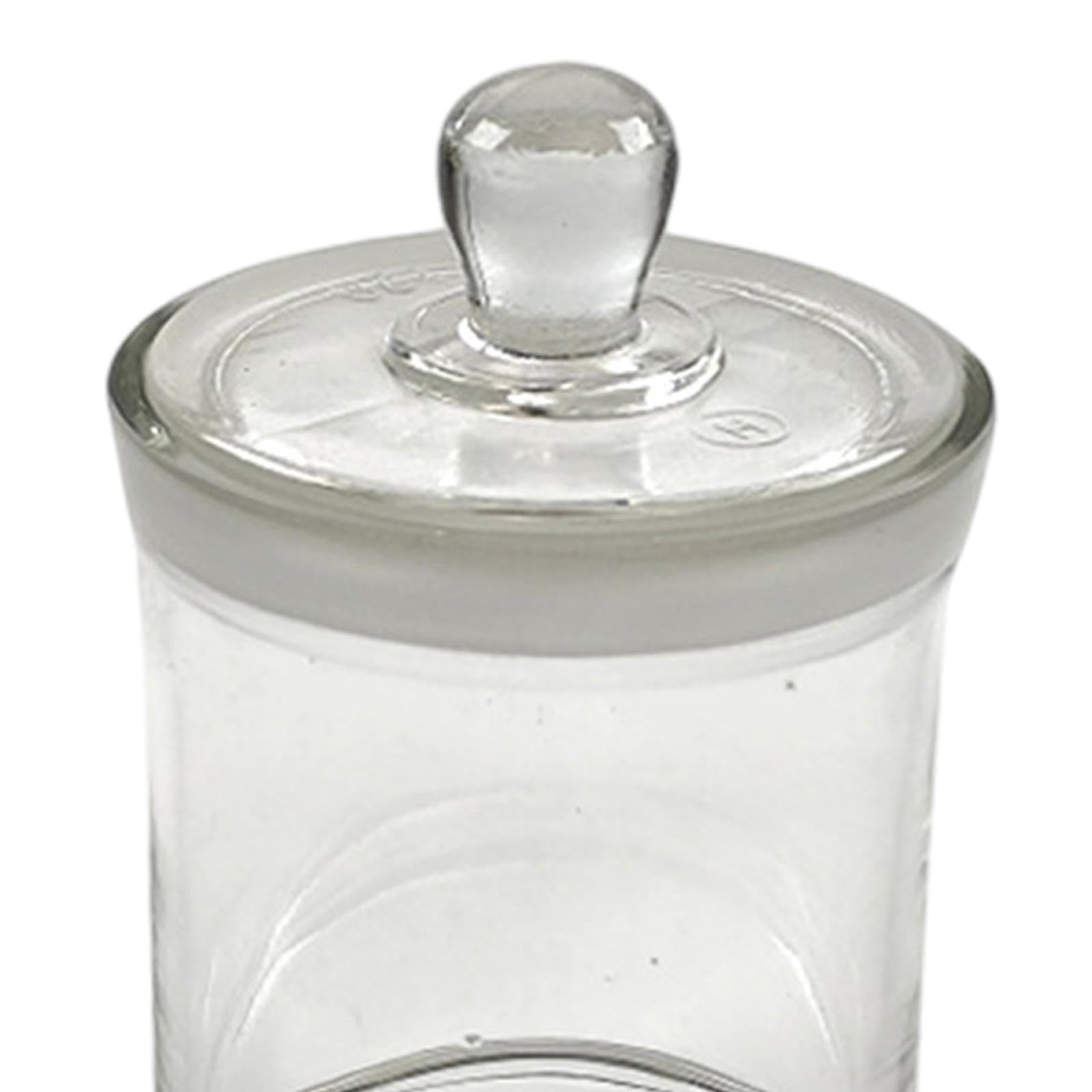 Barattolo cilindrico in vetro da laboratorio con coperchio per vetrine, accessori per laboratorio, 800 ml