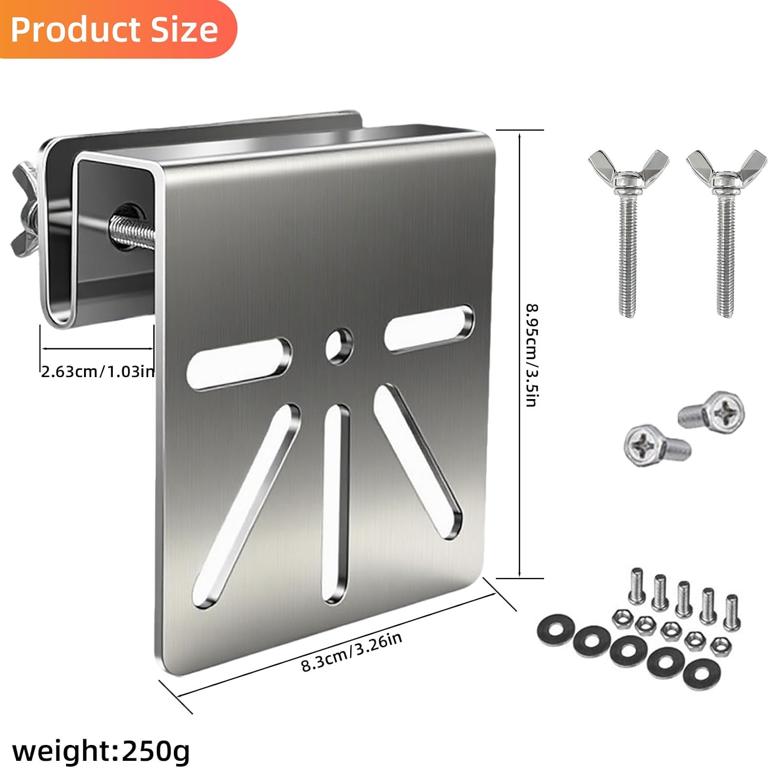 2 Pack Gutter Mount for Eufy Eolocam S340/E30, Stainless Steel Security Camera Bracket (Silvery2)