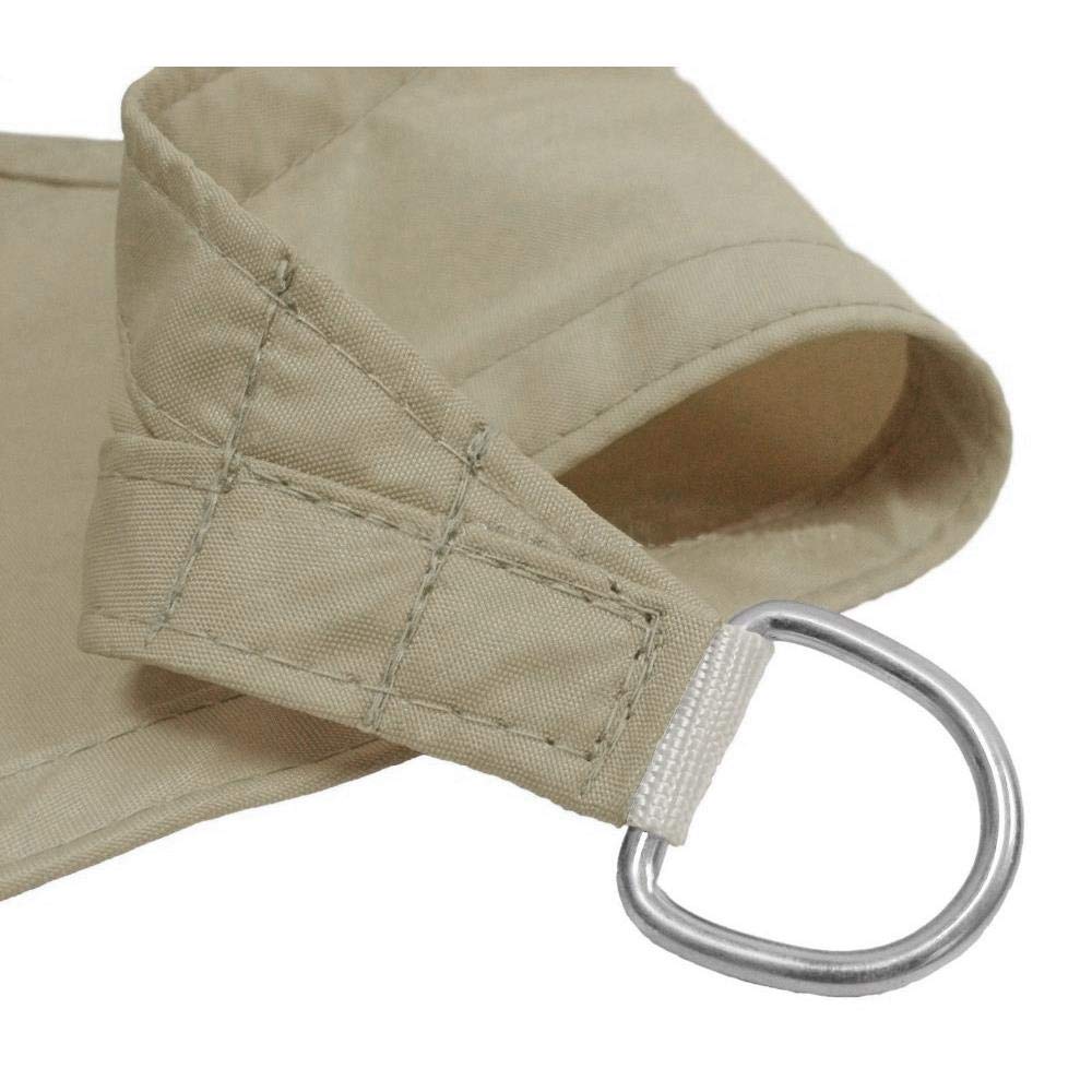 Sonnensegel 3x4m Creme | wasserfest UV-Schutz Sonnenschutz aus reißfestem Polyester wetterfest Garten Balkon Terrasse Camping