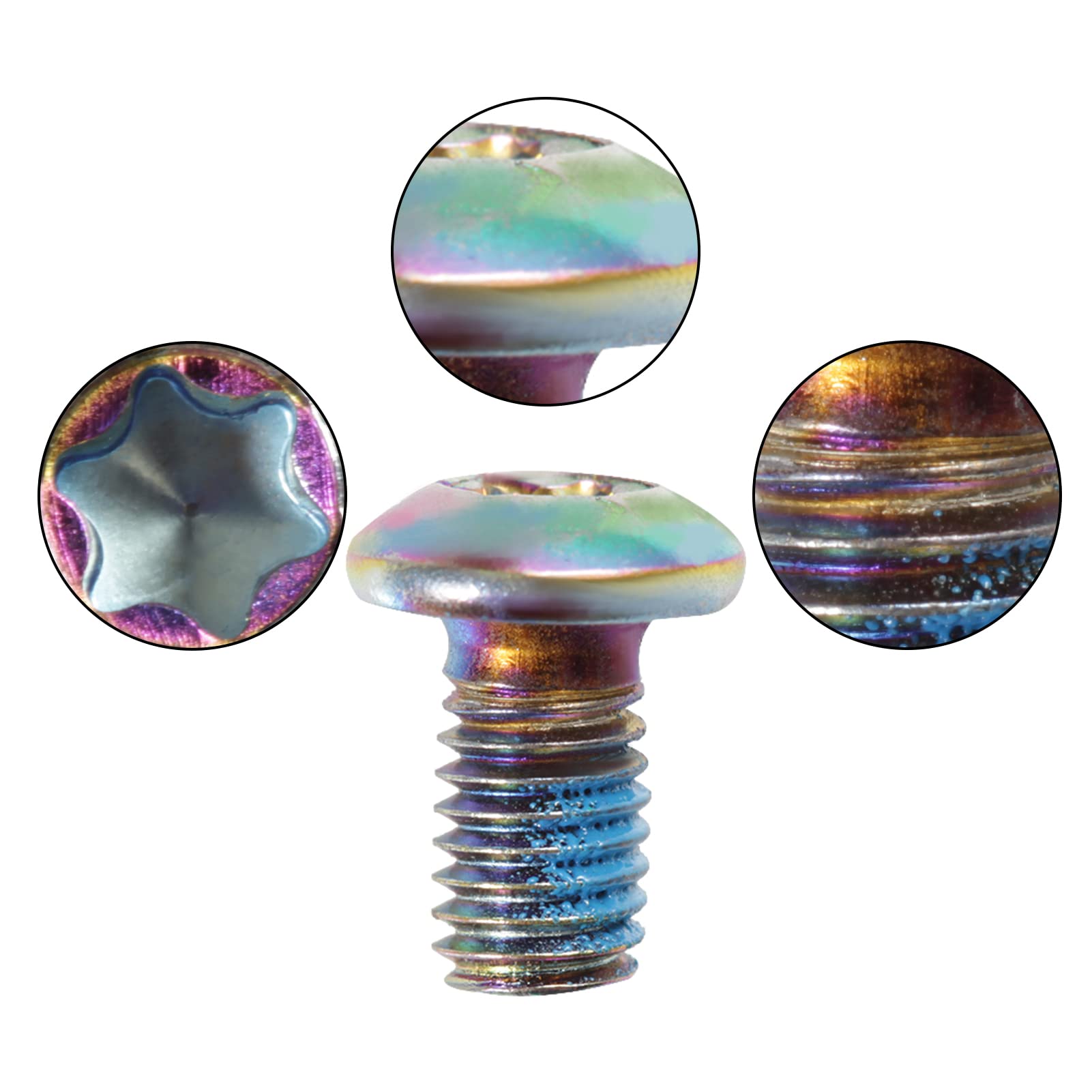 Bulloni rotore freno a disco M5 * 10mm T25 Torx titanio TI vite per