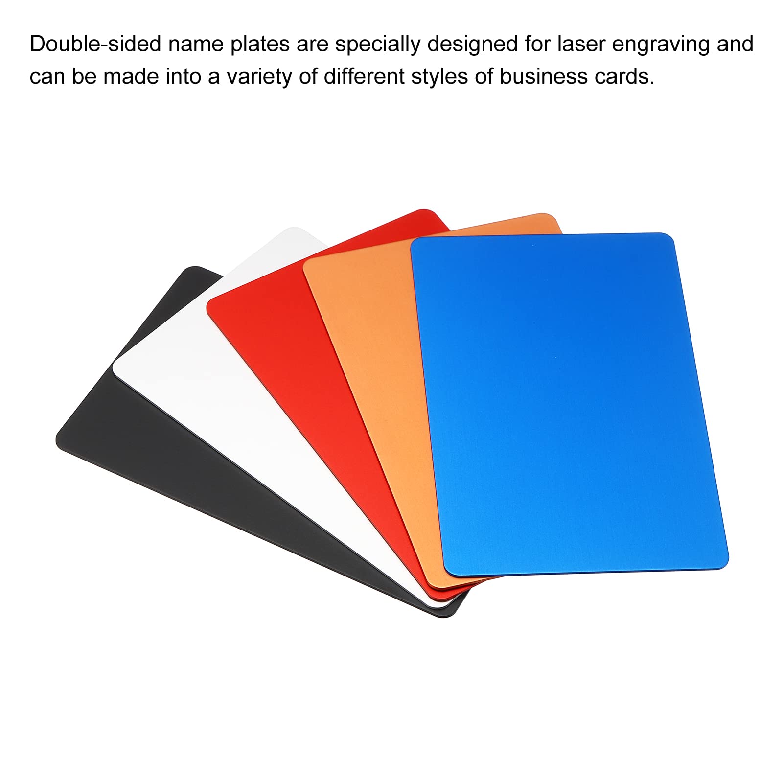 PATIKIL 0.8mm Metal Business Cards, 10 Pack Blank Name Card Laser Engraving Anodized Aluminum for DIY Gift Cards Multicolor - Image 4