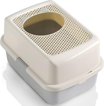 Smart Paws Covered Litter Box for Cats Enclosed Design with Odor Control, No Mess, Easy Clean, Large Size for Multiple Cats