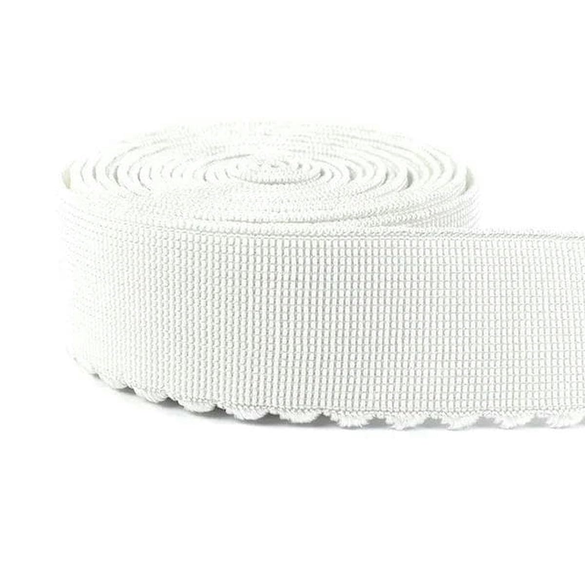 Elastyczna taśma nylonowa, Nylon Elastic Band Black White 10-50mm 5M 10M Sewing Accessories(White 40mm,10Meters)
