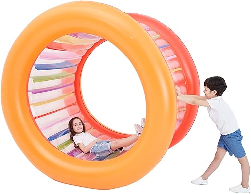 Miniatura 4 de Rueda giratoria colorida gigante inflable de 73 pulgadas de diámetro para césped al aire libre del patio trasero