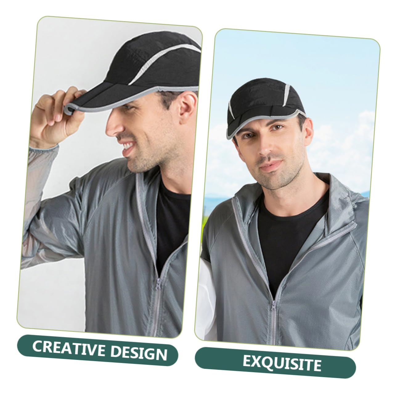 Veemoon Deportiva Unisex Ajustable y Transpirable con Protección Solar Sombrero de Running para Hombres y Mujeres para Actividades Aire
