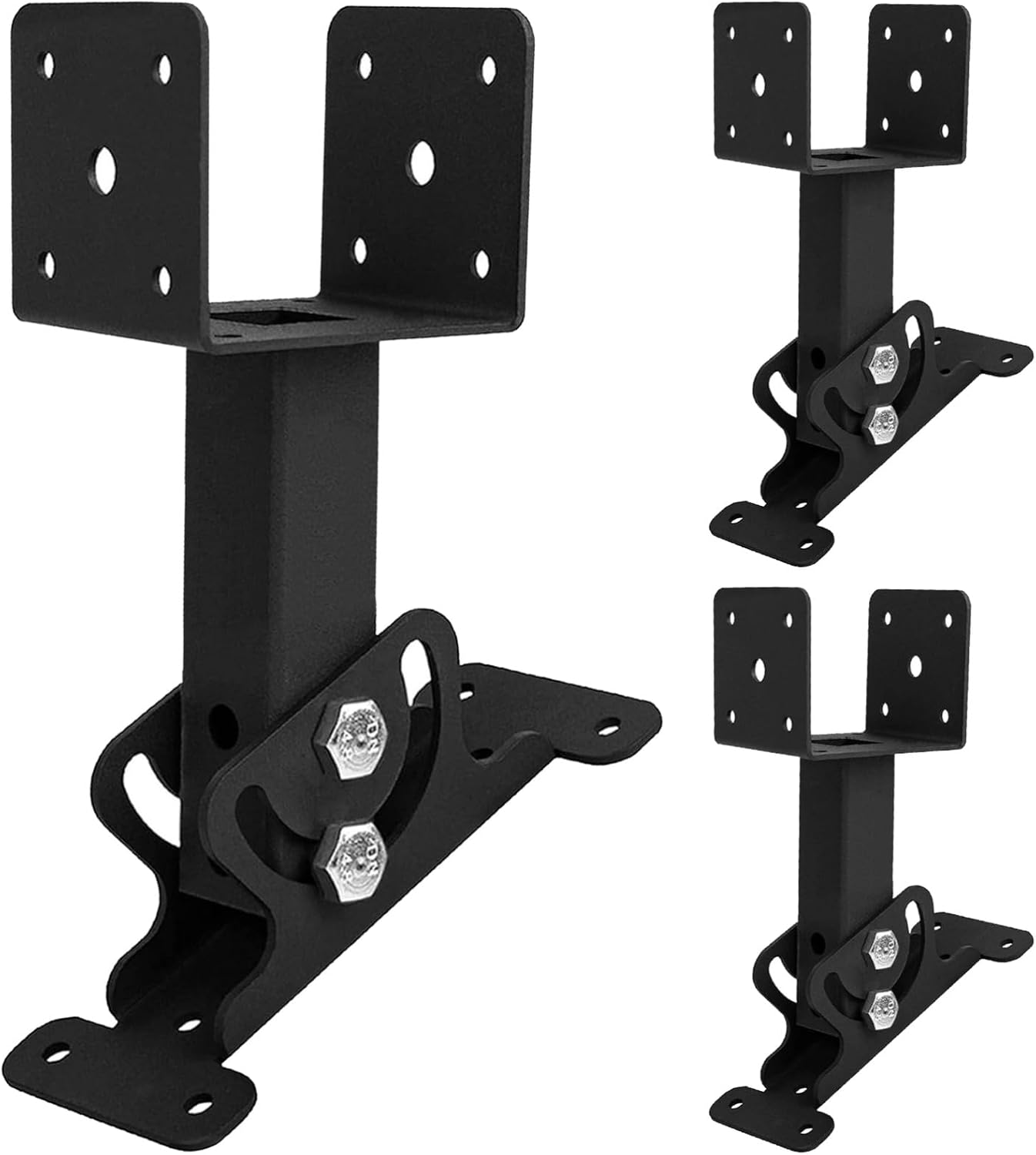 3 PCS Roof Mounting Brackets, Heavy Duty Angle Pergola Bracket, Adjustable Saddle Canopy Support Brackets, Outdoor Pergola Roof Bracket Kit, Easy Installation