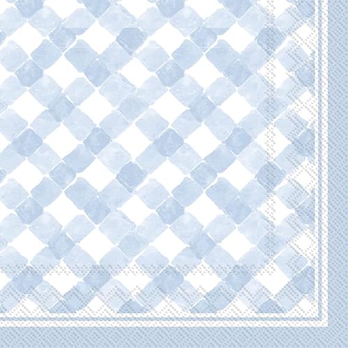 IHR Ideal Home Range Servilletas de cóctel Rosanne Beck desechables de papel de 3 capas para fiestas, 5 x 5 pulgadas, color azul claro, 20 unidades
