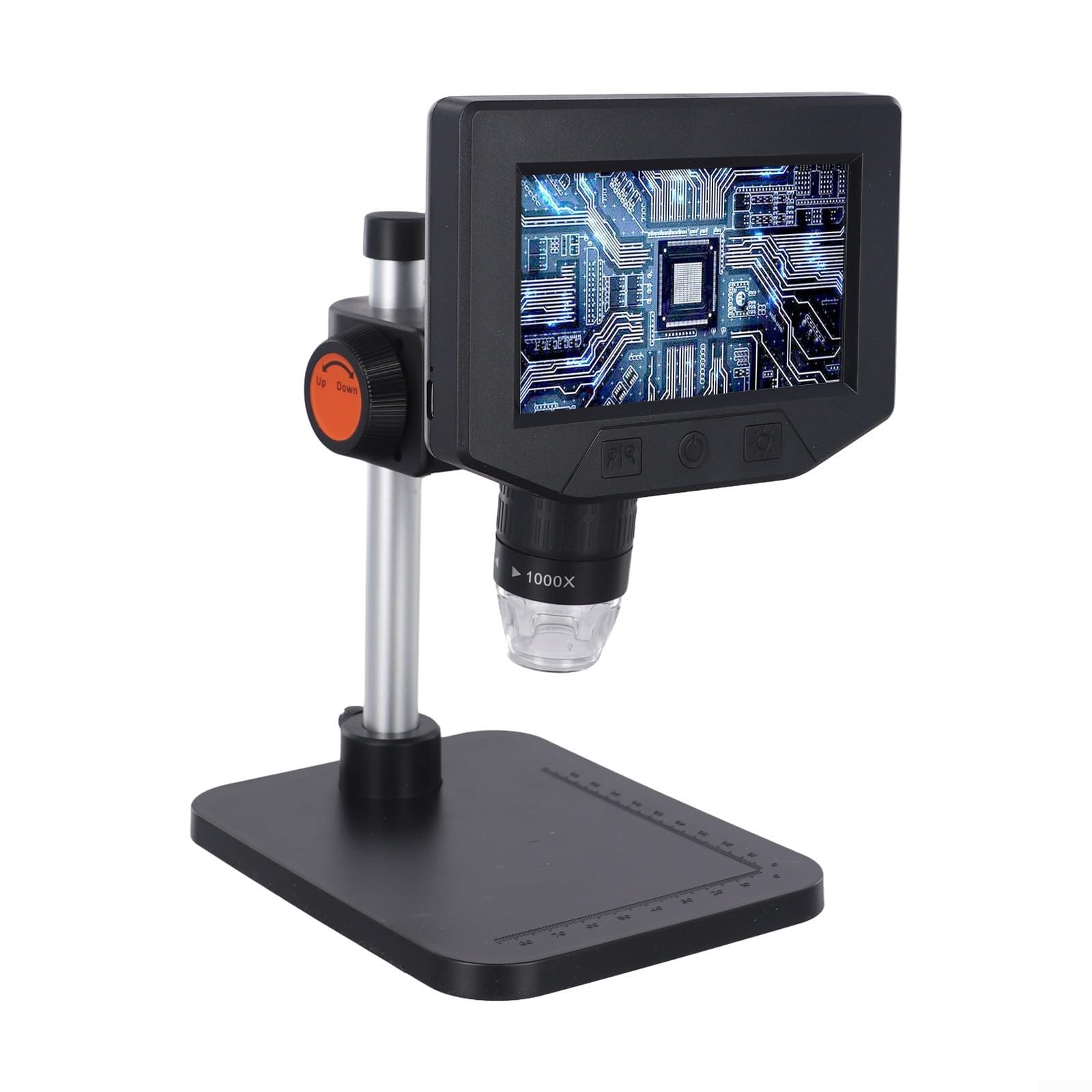 Microscopio Digitale 1000X 4.3 Pollice LCD 1080P Video Con 8 Luci LED Per Moneta Gemma Impianto Ispezione Studente Scienza Strumento di Apprendimento