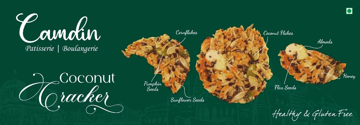 Camdin Coconut Cracker | Gluten Free | 300 Grams Pack (9 Pcs) 3