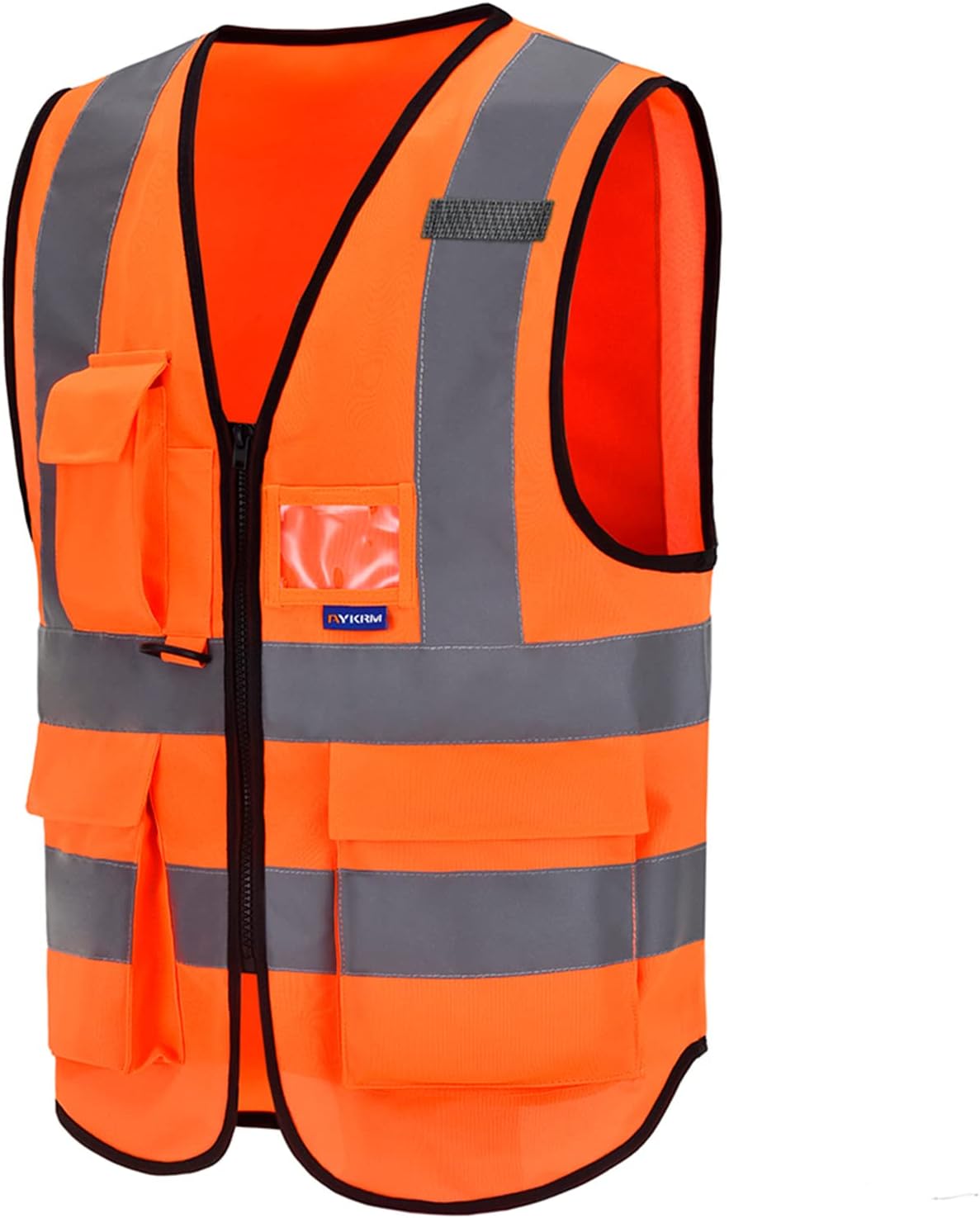 AYKRM 21 colors high Vis vest Zipper Front High Visibility vest Hi Vis Executive Vest Waistcoat with Phone & ID Pockets
