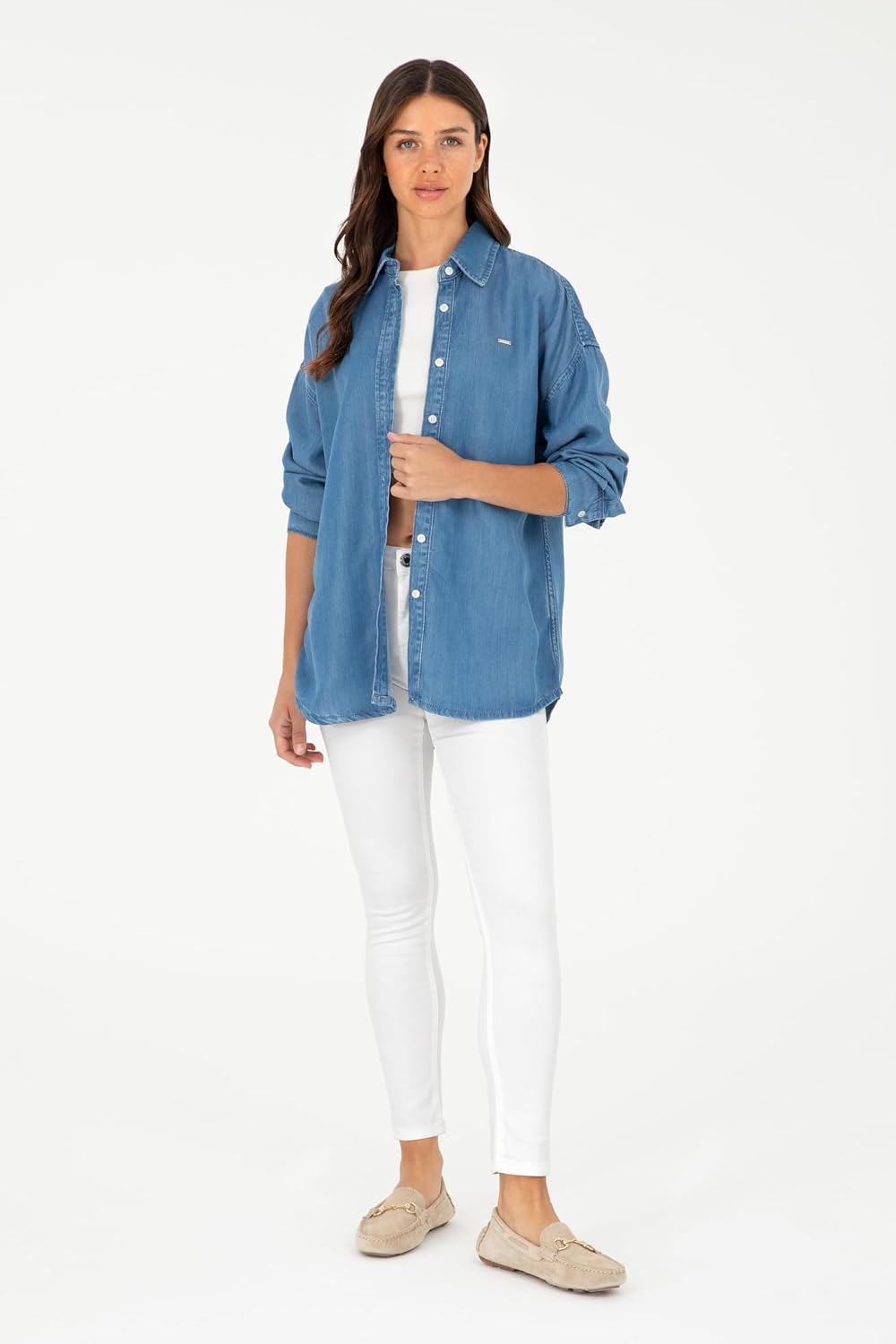 U.S. Polo Assn. Kadın Lacivert Pantolon (Kanvas-Chino) 50309342-VR033