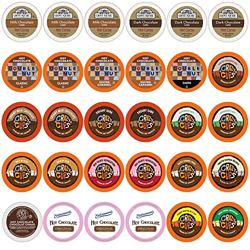 Perfect Samplers Hot Chocolate Single Serve Cups For Keurig K Cup Brewers, Variety Pack Sampler, Cocoa, 30 Count #TOP10