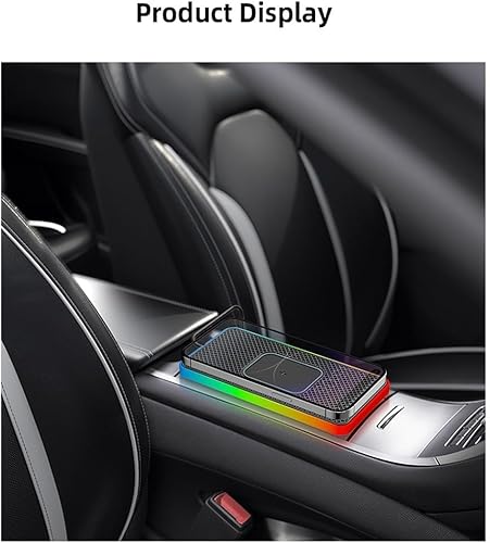 Miniatura 6 de 15W Wireless Car with Anti-Slip Pad and LED Light for iPhone for Samsung Smartphones(100CM USB)