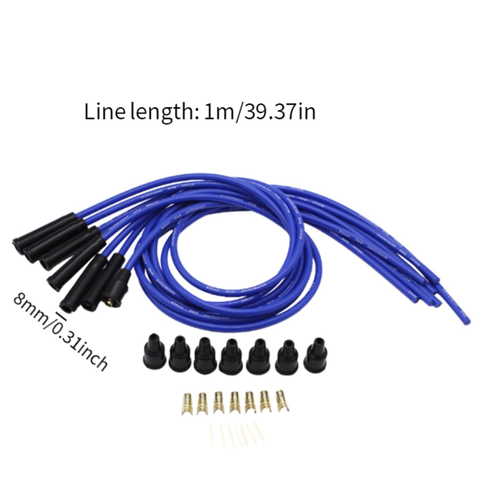 Juego de Cables de Bujía de 8 Mm de Alta Tensión para Accesorios de 6 Cilindros