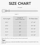 SUOSDEY Mens Leather Belt, Jean Pant Dress Belt for Casual Work Business 1.4" Width