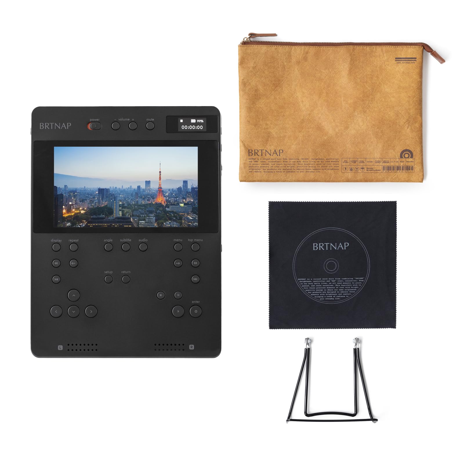 Amazon.co.jp: BRTNAP バートナップ ポータブルDVDプレーヤー 本体＋