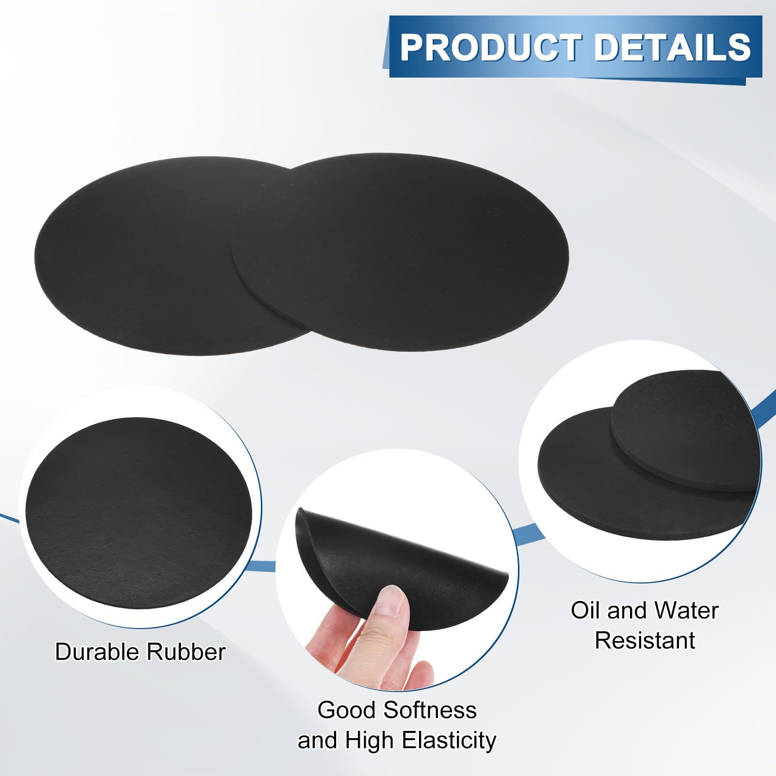 M METERXITY 20-Pack Rubber Solid Discs Washers - Image 2