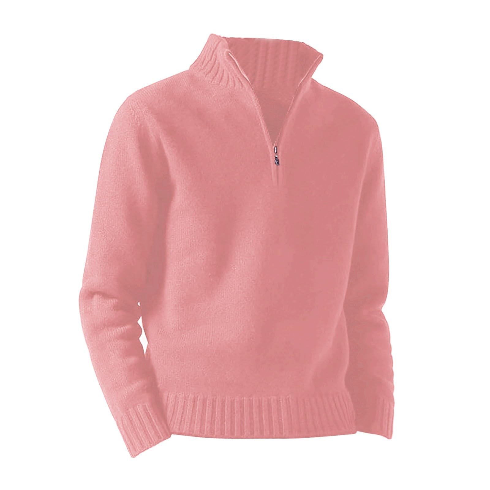 Nidddiv Caldo Uomo Autunno/Inverno Solido Quarto Cerniera Maglione Casual Collo In Piedi Pullover Lavorato A Maglia Collo In Piedi Pullover Maglione Cappotto Mens Misto Lana Cappotti Invern