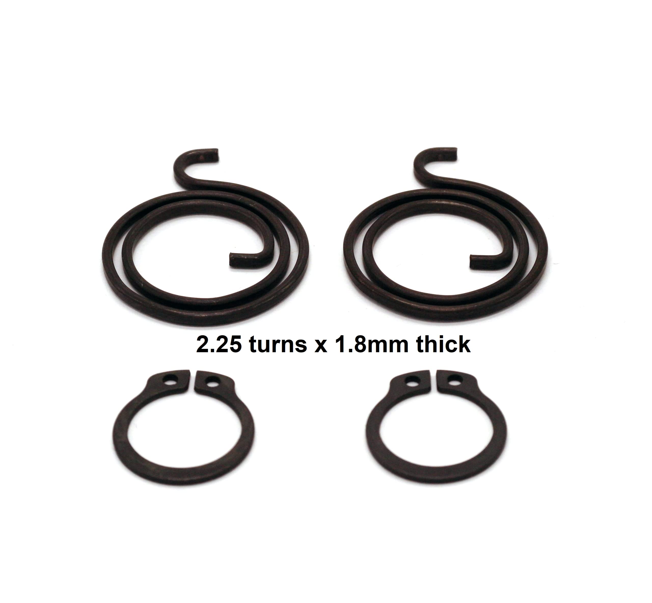 Door Handle Repair Kit 4 Springs 2.25 Turns x 1.8mm Thick and 4 Circlips of 13.7mm Inner Diameter Pack of 8 (4 Springs and 4 Circlips) (2.25 Turns x 1.8mm Kit) - Image 3
