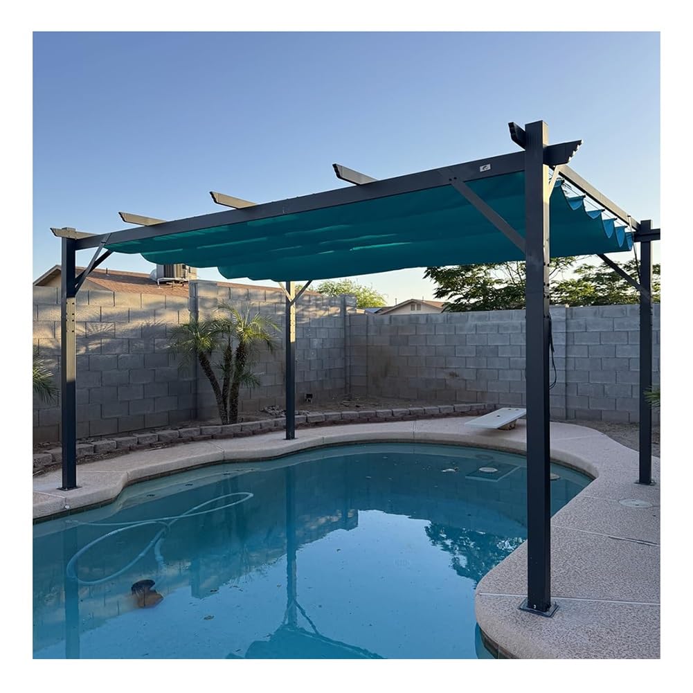 Housse de rechange pour pergola en tissu d'ombrage résistant pour grand patio