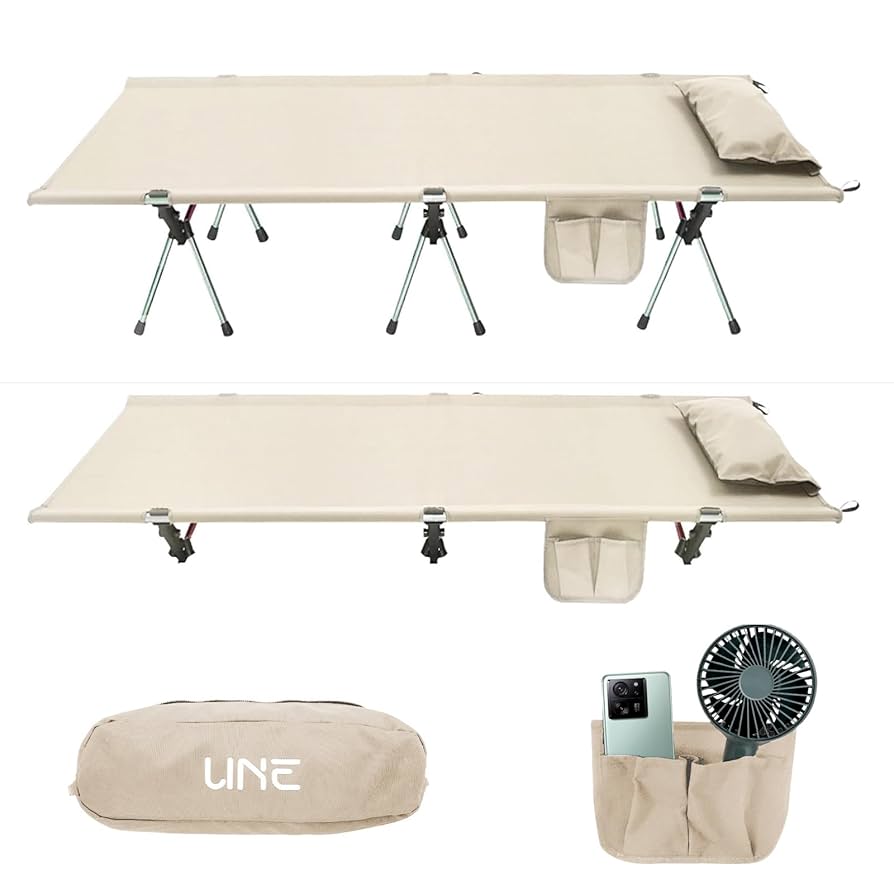 UNE コット キャンプコット 2way 高密度1000D アウトドアベッド 枕 Amazon.co.jp: UNE コット キャンプコット 2way 高密度1000D