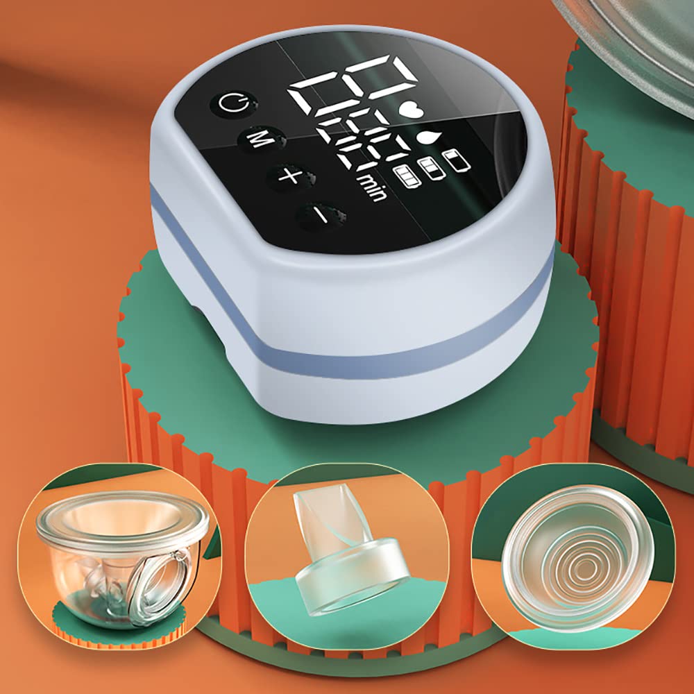 Tire-lait portable, pompe d'allaitement électrique portable, tire-lait mains libres avec 2 modes et 9 niveaux pour les voyages à domicile (bleu)