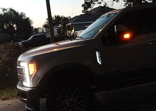 Miniatura 8 de iJDMTOY Xenon - Kit de iluminación de fondo LED blanco compatible con Ford F250 F350 F450 Super Duty Side Fender Chrome Emblema 2017-2021