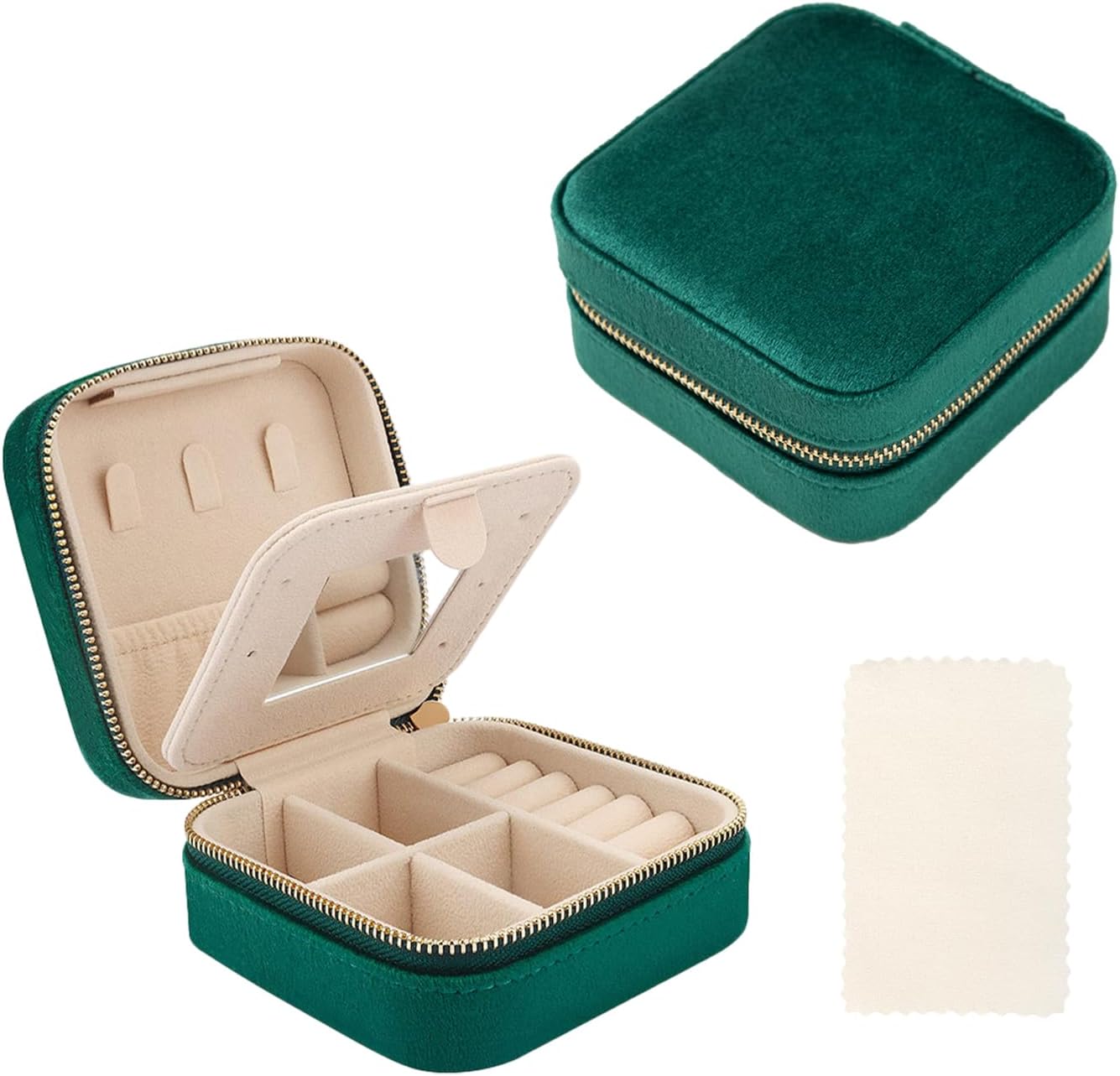 Scatola Portagioie In Velluto 19x19x4cm - Per Collane, Bracciali, Orecchini, Ideale Regalo - Foto 2