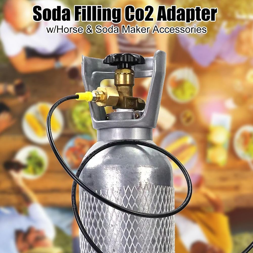 Quick Connect CO2 adapter uzupełniający z manometrem i akcesoriami do produkcji sody