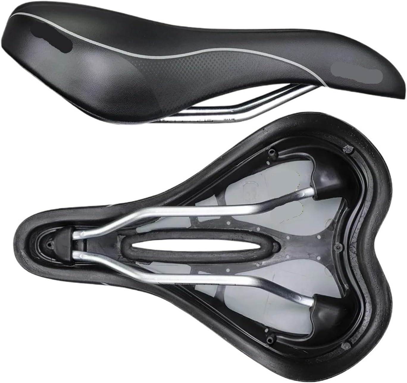 Road Bike Saddle Silicone Gel PU Thicken Hollow Breathable Comfortable MTB Bicycle Cushion Cycling Parts