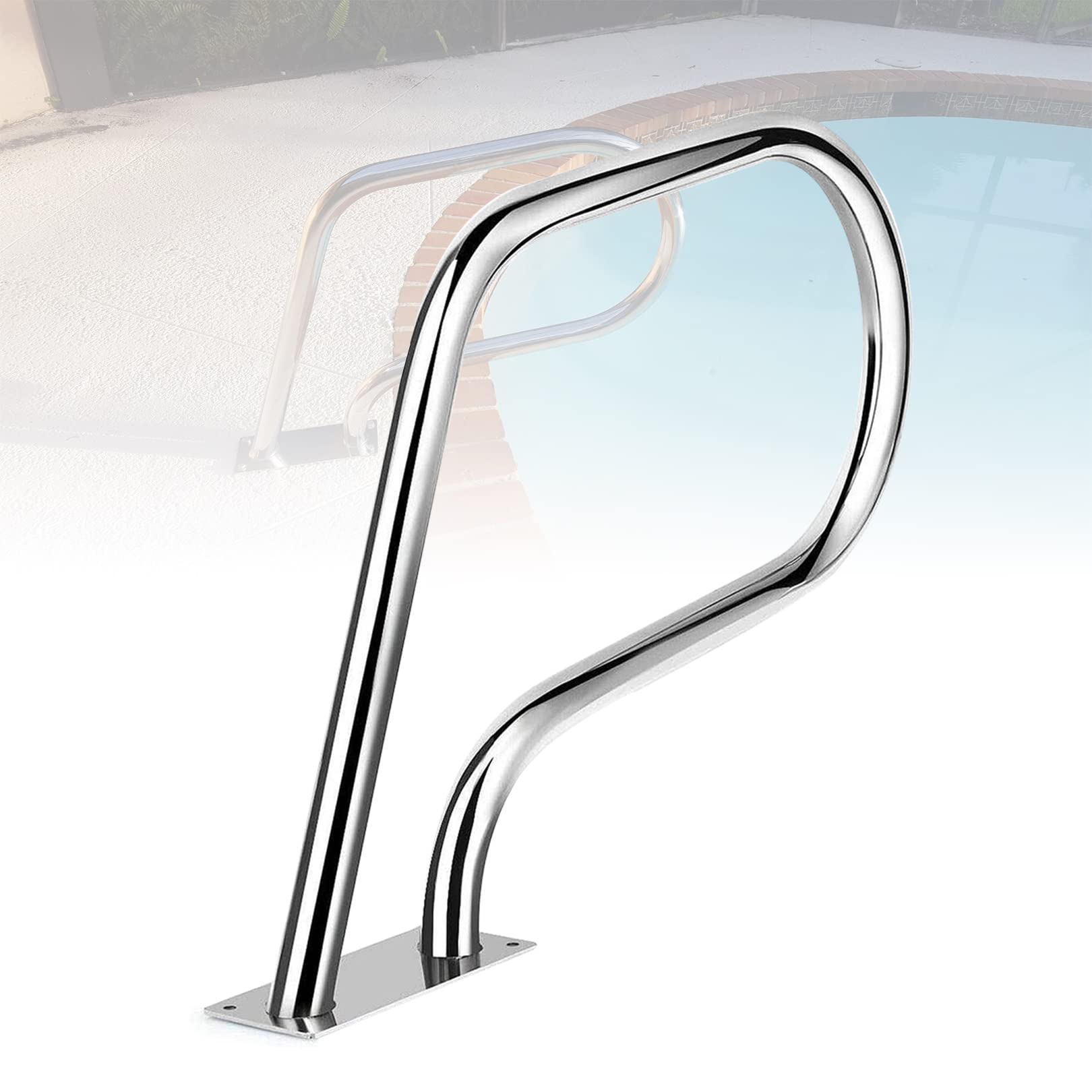 Main courante de piscine à fixation rapide pour escalier de bassin