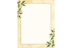 Great Papers! Falling Holly Imprintable Christmas Letter Paper