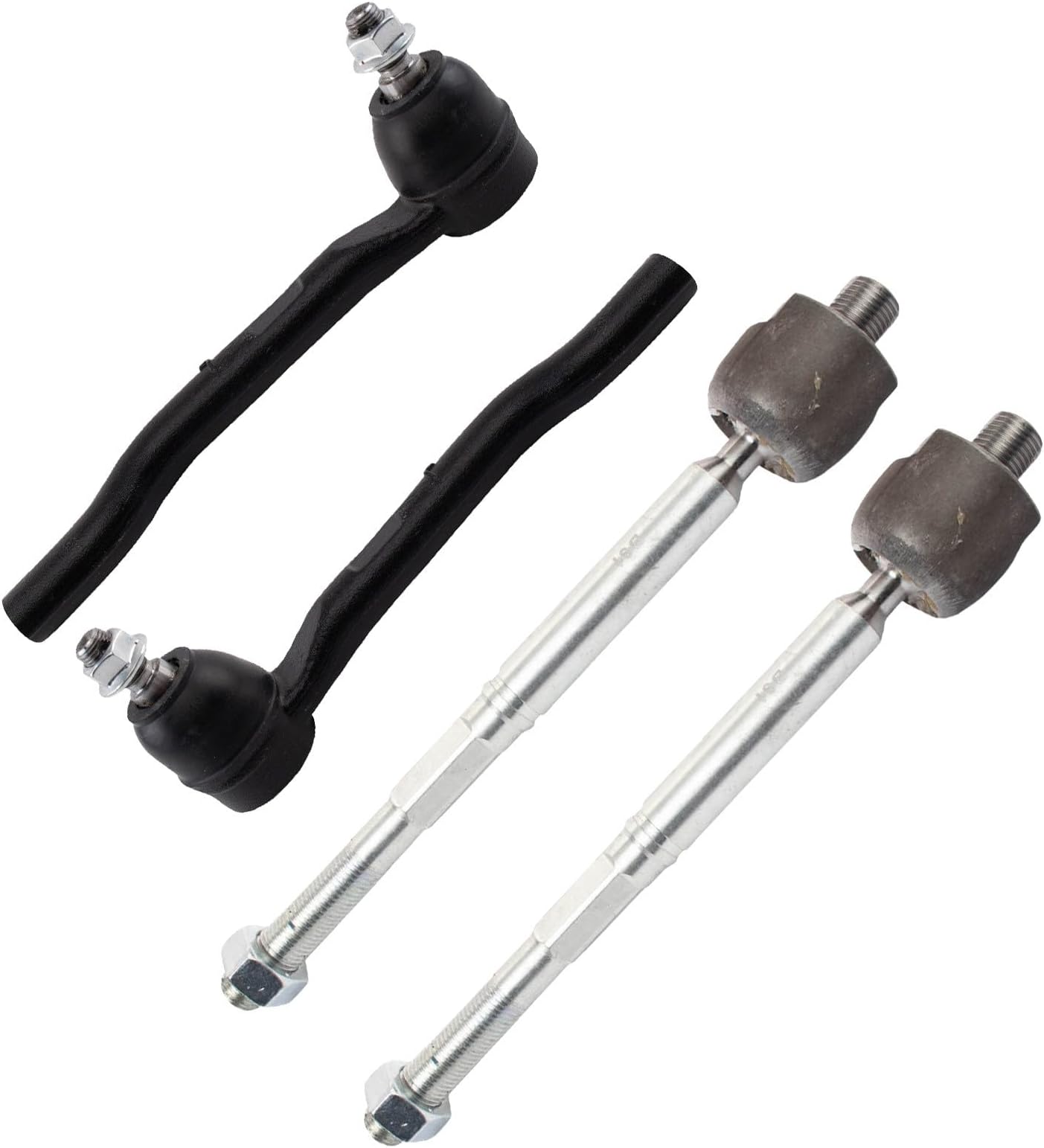 TRQ Inner and Outer Driver and Passenger Side Tie Rod Set 4 Piece Compatible with 2018–2022 Honda Odyssey