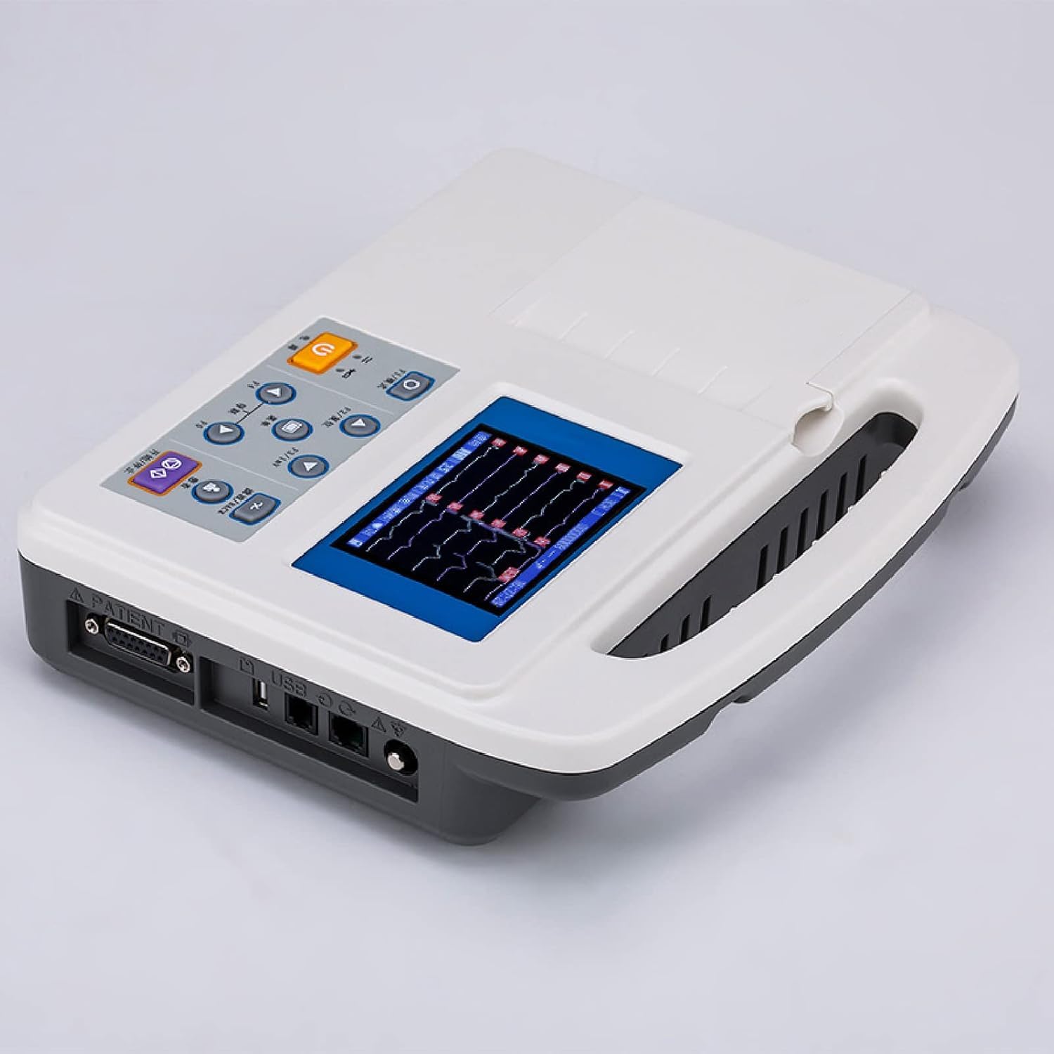 Monitor ECG Portatile, Touch Screen Digitale 12 Canali 12 Derivazioni ECG ECG Elettrocardiografo Software per Pc