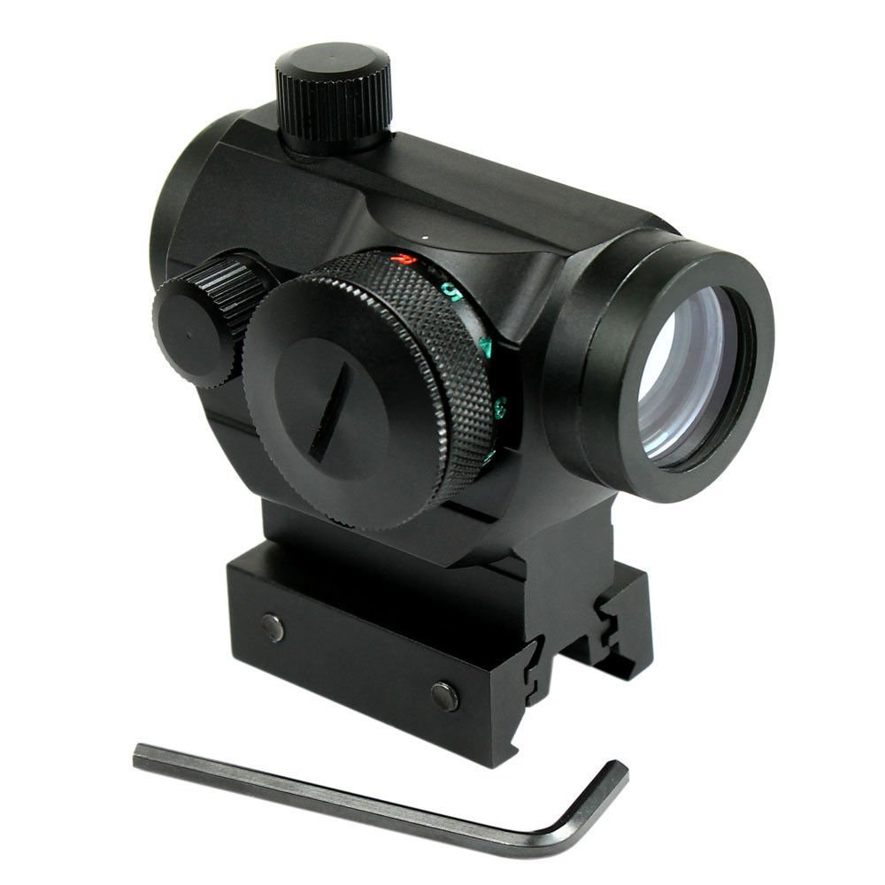 Spike Tactical Reflex Red Green Dot Sight Scope w/ Dual High / Low Profile Rail Mounts Airsoft Hunting