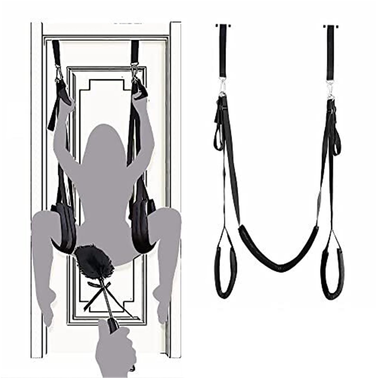 Door Swing Set Love Swing With Spring Tickler Paddle Sling Sex Swing With Wide Padding Duty Door Swings Set Robust BDSM Sex Toy Sex Furniture Holds Up To 300 Lbs