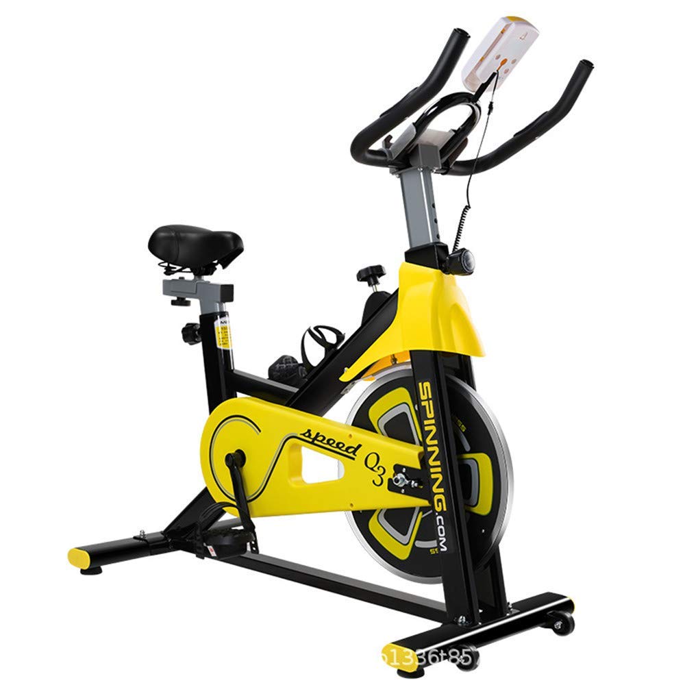 Spin Bike，Upright Exercise Bikes (Indoor Studio Cycles) - Large Flywheel， Belt Drive， Infinite Resistance， with LCD Displays， for Home Cardio Gym